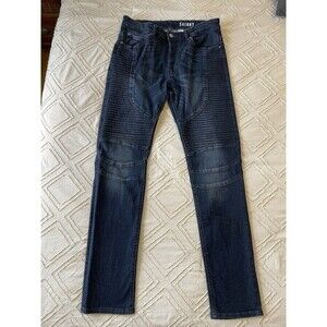 H&M Men's Divided Skinny Moto Jeans Size 31x31 Dark Blue